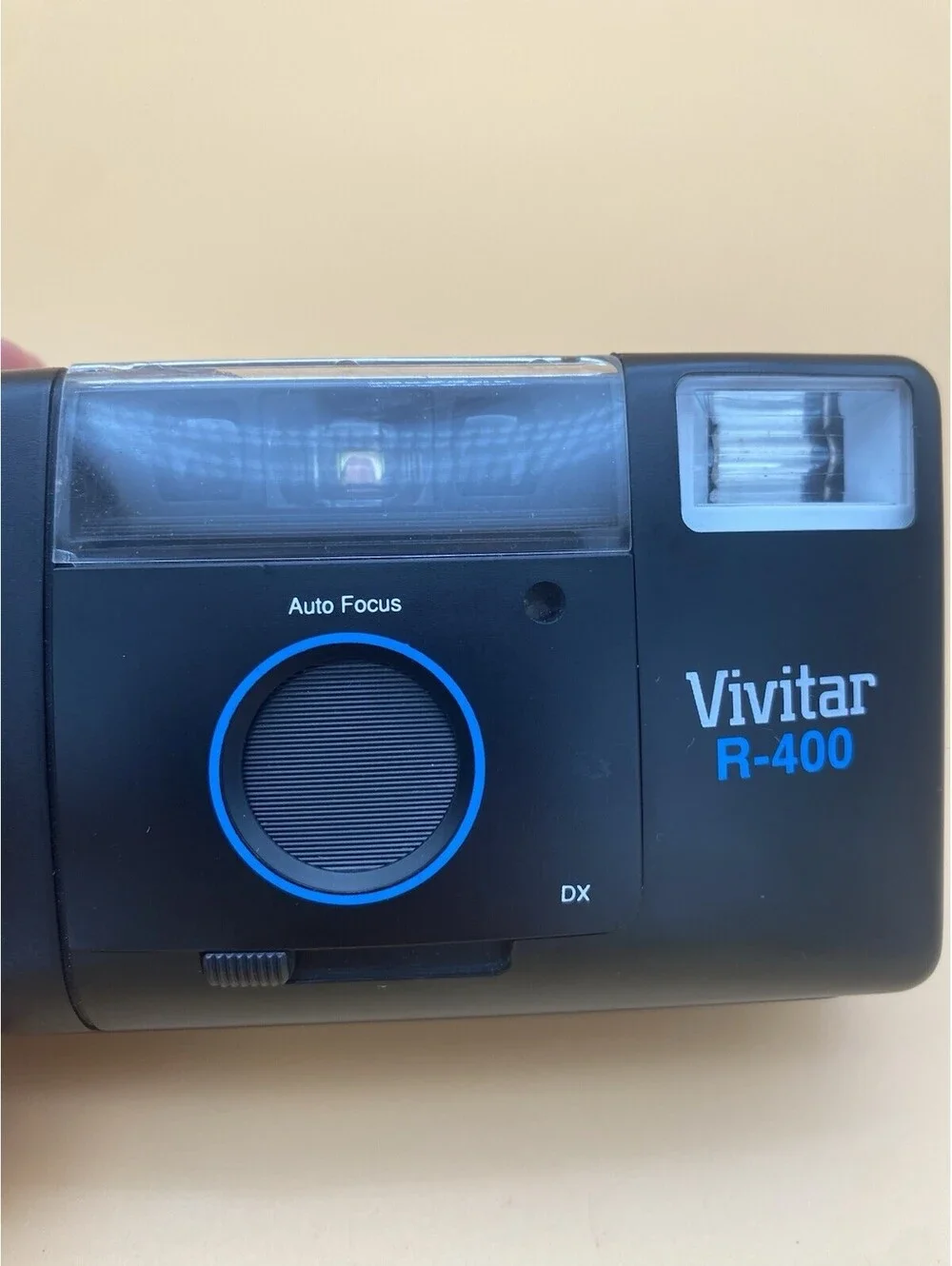 Vivitar R-400 Auto Flash/Motorized/DX Black Film Camera - Tested